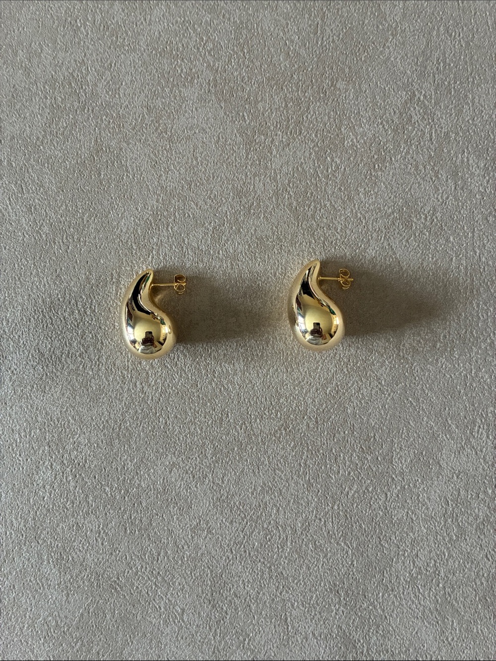Gold Teardrop Stud Earrings - Women Jewelry